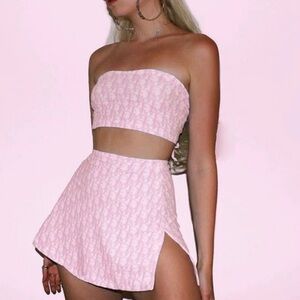 Nebbity Dior Pink Skirt Set